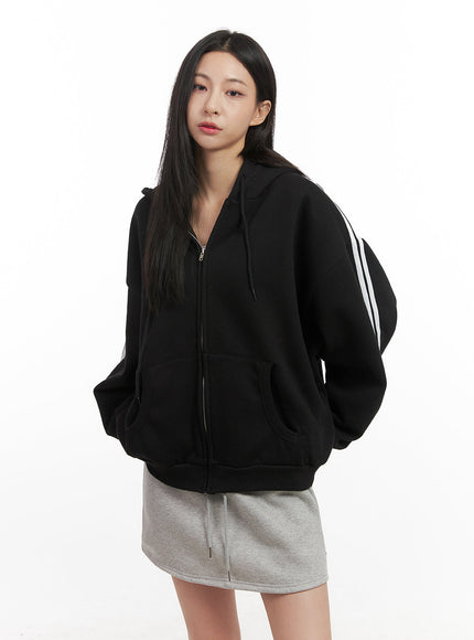 cozycomfort-cotton-zip-up-sweatshirt-cn428 / Black