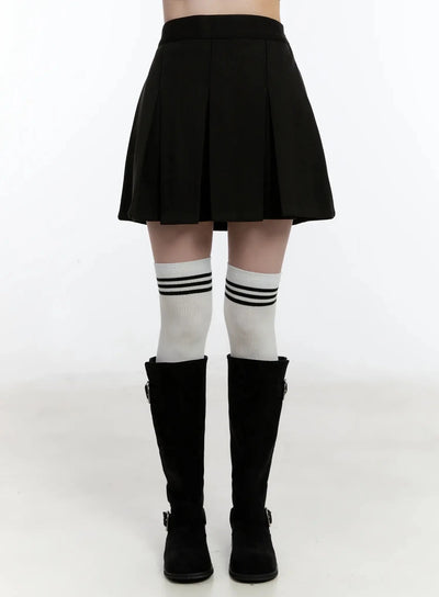 classic-pleated-mini-skirt-id526 / Black