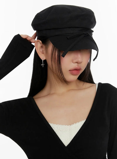 chic-bow-detail-cap-id525 / Black
