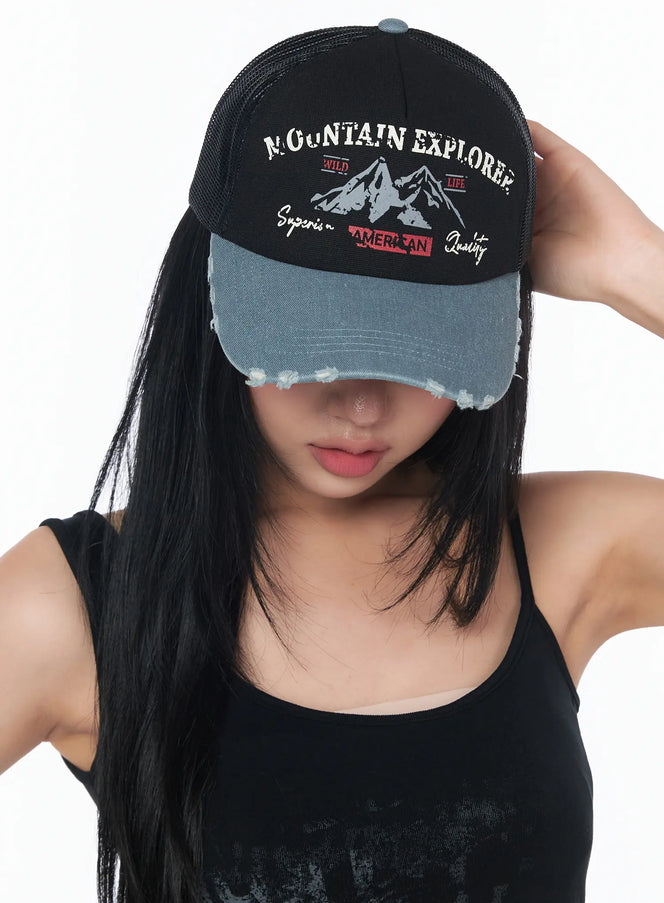 vintage-style-denim-hat-cy513 / Black