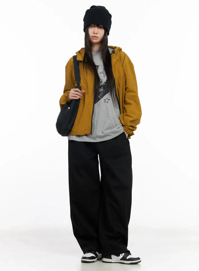 casual-wide-leg-sweatpants-cm513 / Black