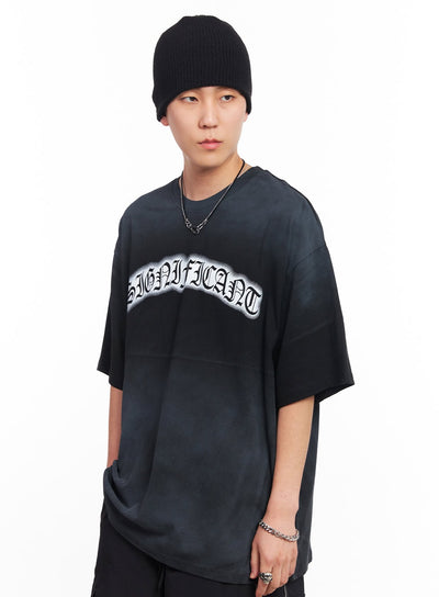 men-s-gradient-street-graphic-t-shirt-iu503 / Black