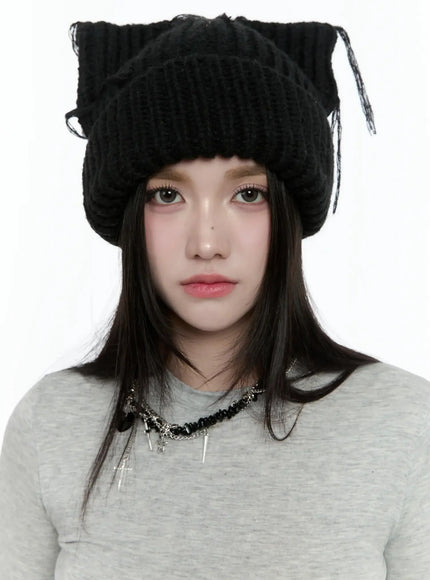 knit-beanie-io527 / Black