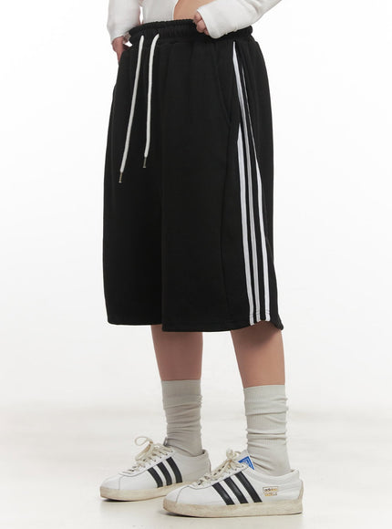 Striped Midi Track Shorts CF525