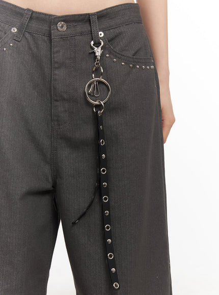 eyelet-belt-keyring-iy516 / Black