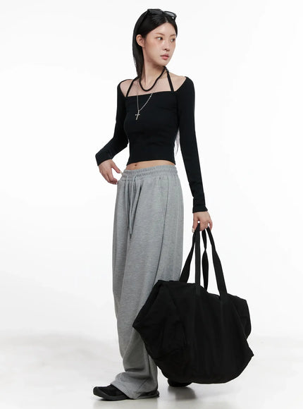 long-sleeve-bolero-top-is508 / Black