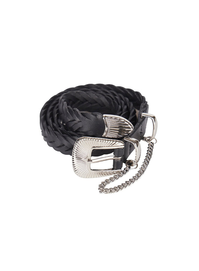 mens-western-chain-belt-iy506 / Black