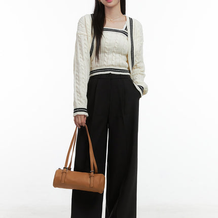 wide-tailored-trousers-oo416 / Black