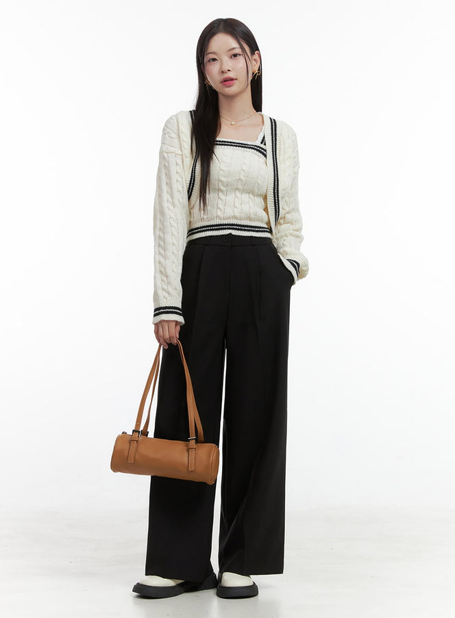 wide-tailored-trousers-oo416 / Black