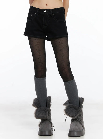 low-rise-short-pants-cd519 / Black