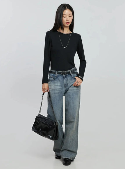 essential-long-sleeve-top-io530 / Black