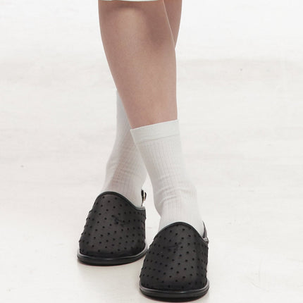 see-through-polkadot-sandals-iy509 / Black