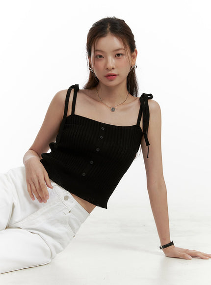 strap-sleeveless-top-ou413 / Black