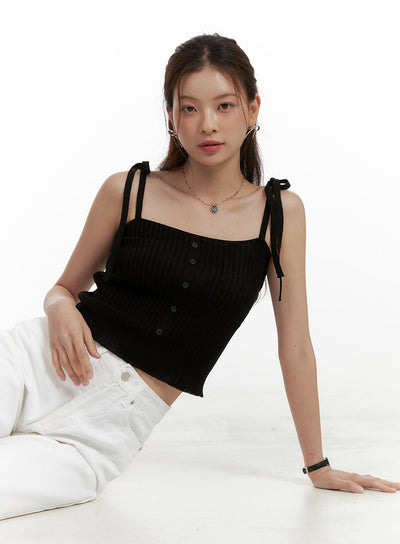 strap-sleeveless-top-ou413 / Black