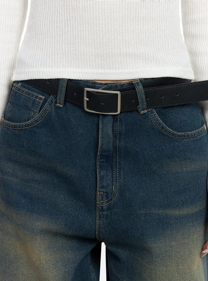 classic-black-square-belt-if502 / Black