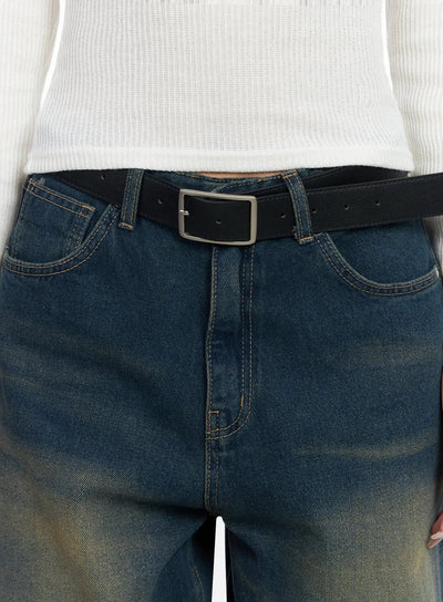 classic-black-square-belt-if502 / Black