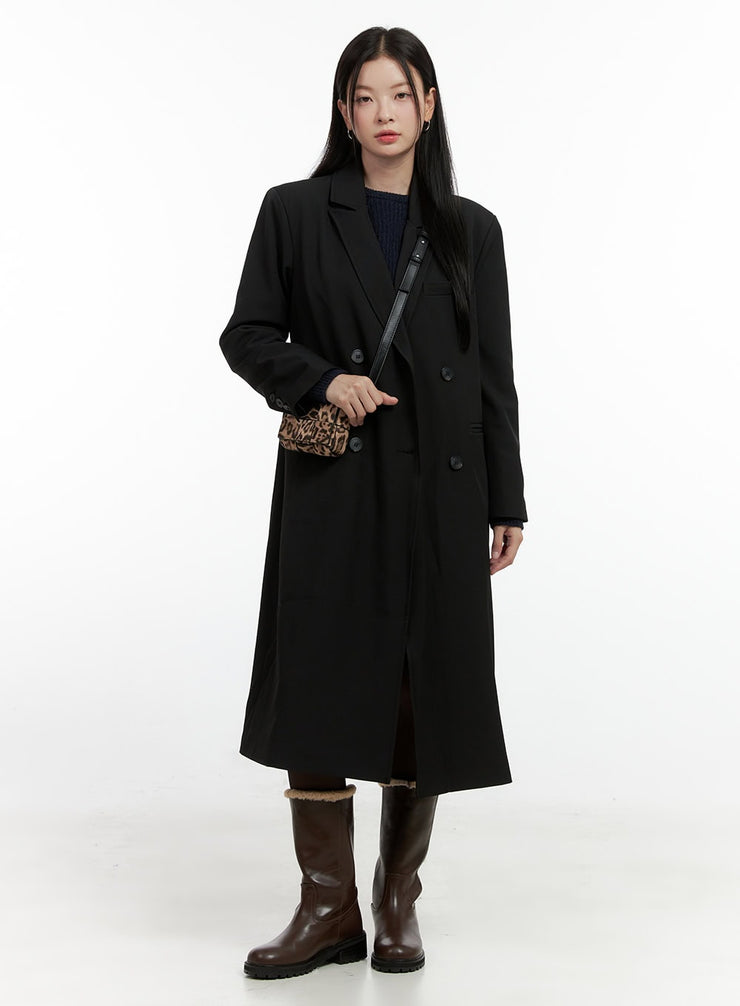 chic-double-breasted-coat-on408 / Black