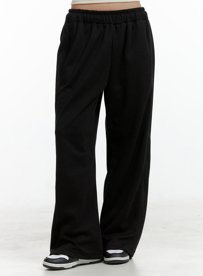 cozy-fit-banded-sweatpants-ol401 / Black