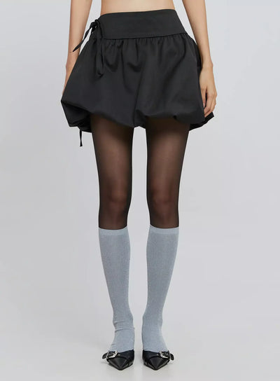 chic-bubble-mini-skirt-io530 / Black