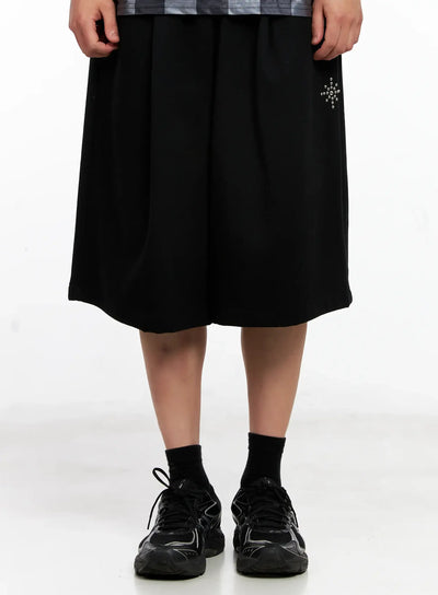 mens-studded-bermuda-shorts-ig511 / Black