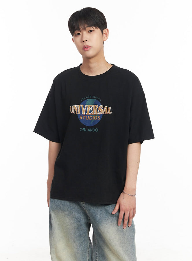 mens-universal-studios-graphic-t-shirt-ia529 / Black