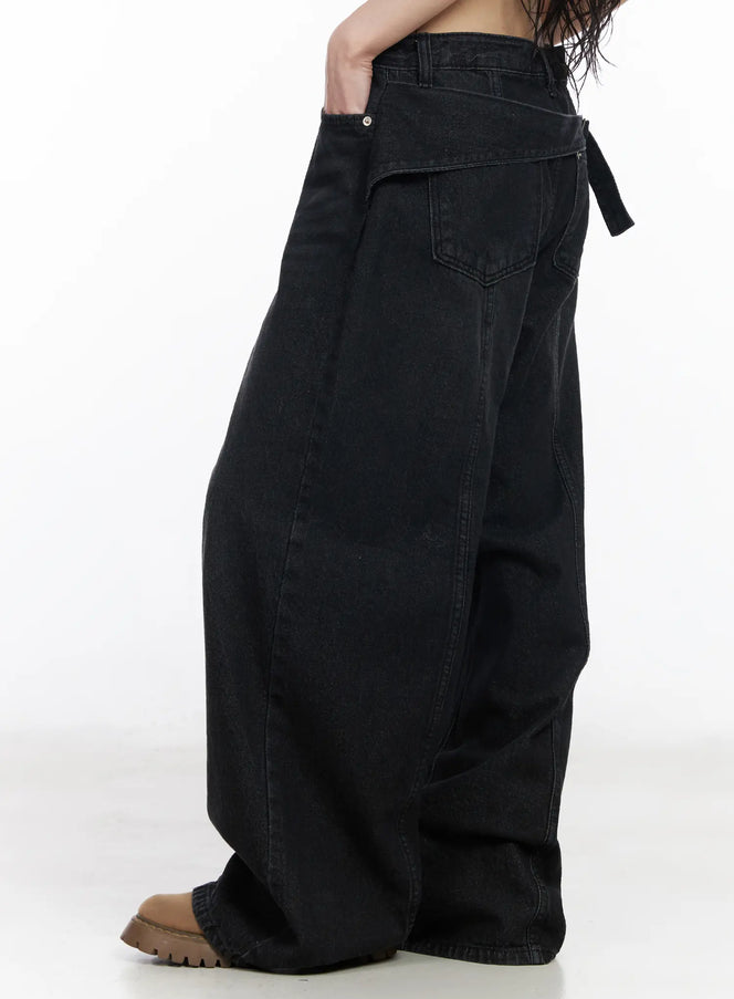 kiko-wide-leg-jeans-cm519 / Black