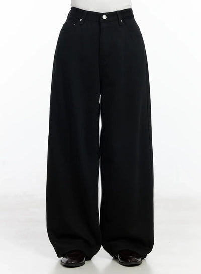 basic-wide-leg-pants-ij529 / Black