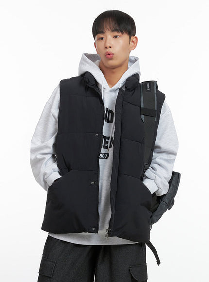 mens-basic-puffer-vest-io420 / Black