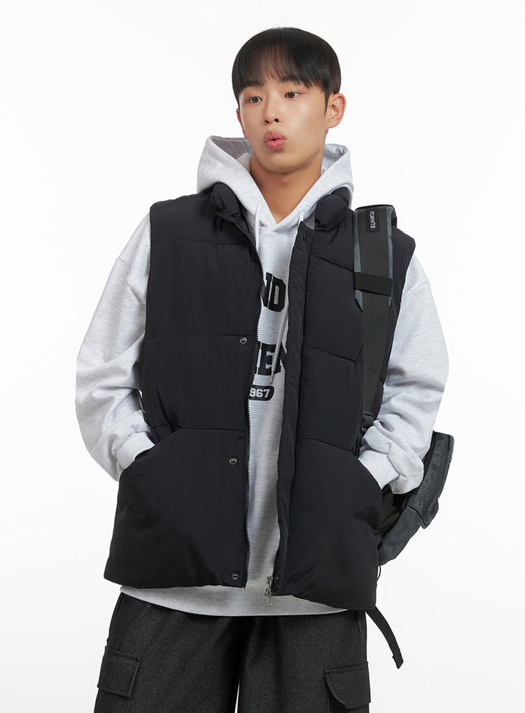 mens-basic-puffer-vest-io420 / Black