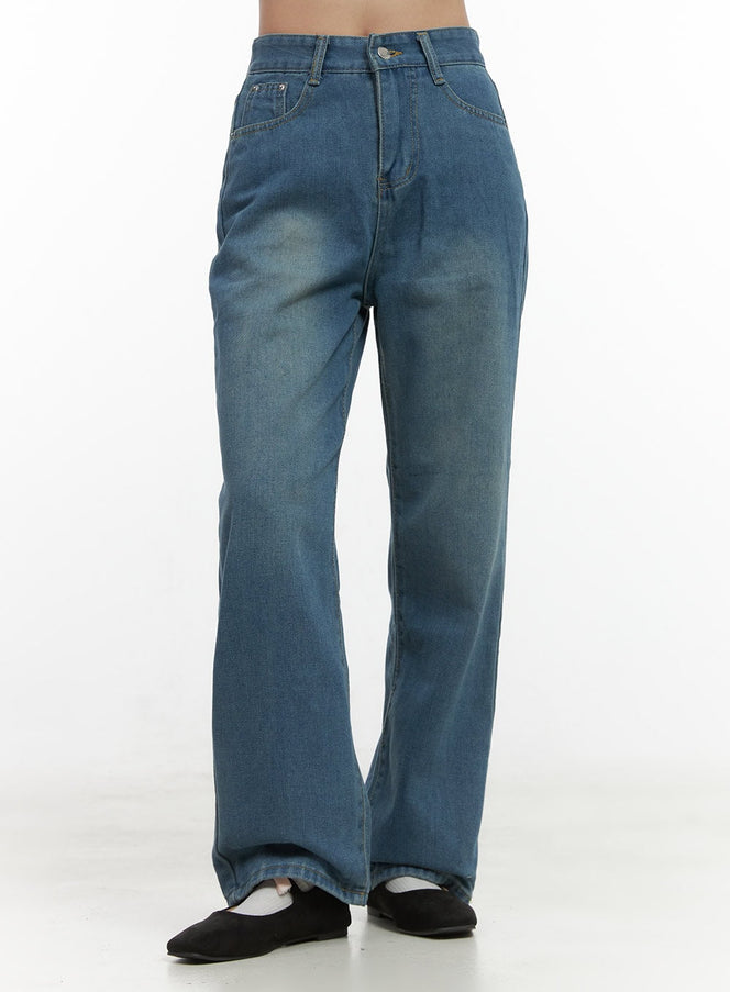 lyla-washed-dream-wide-leg-jeans-oo421 / Blue