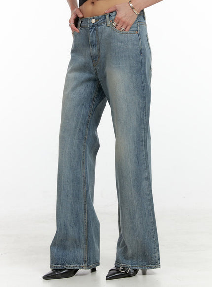 solid-straight-jeans-cl405 / Blue