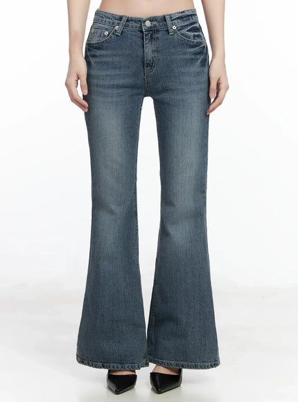 amaris-low-rise-bootcut-flared-jeans-im503 / Blue