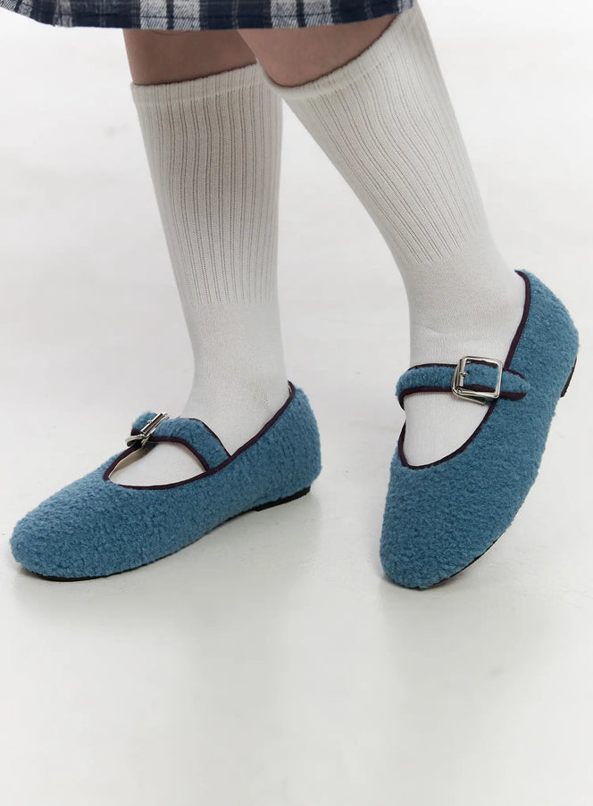 soft-mary-jane-flats-co524 / Blue