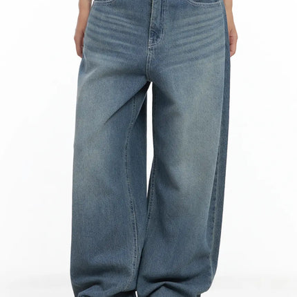 riwon-retro-wash-wide-jeans-cl508 / Blue