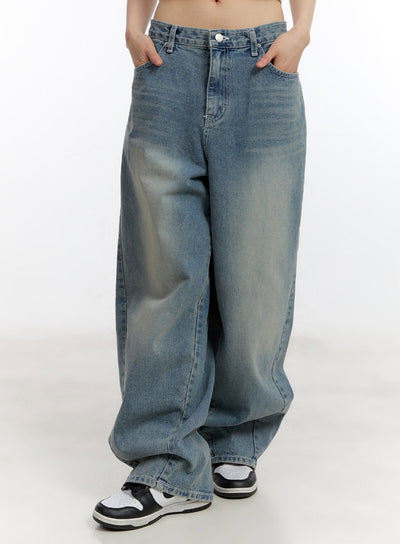 jillie-washed-baggy-jeans-ca508 / Blue