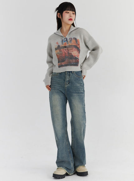 straight-leg-jeans-cs327 / Blue