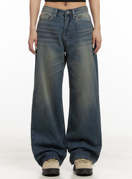 Michelle Washed Wide-Leg Jeans CJ508