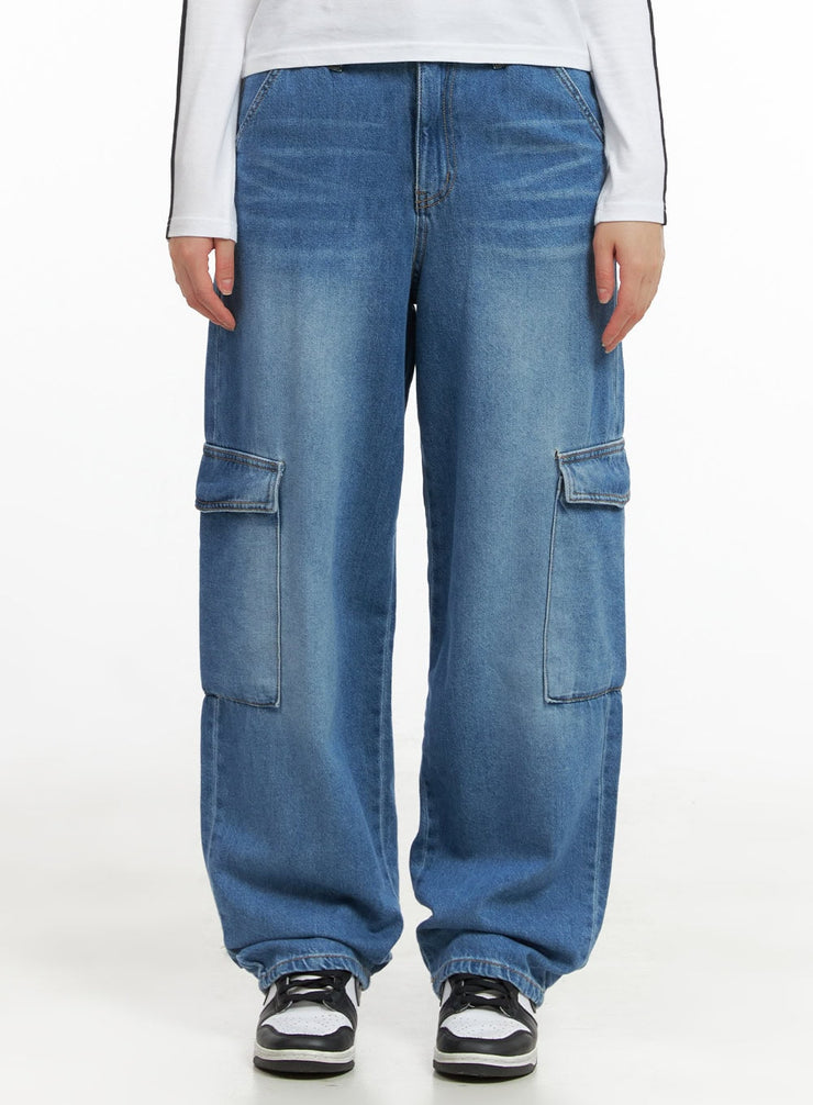 mimi-cargo-baggy-jeans-cg420 / Blue