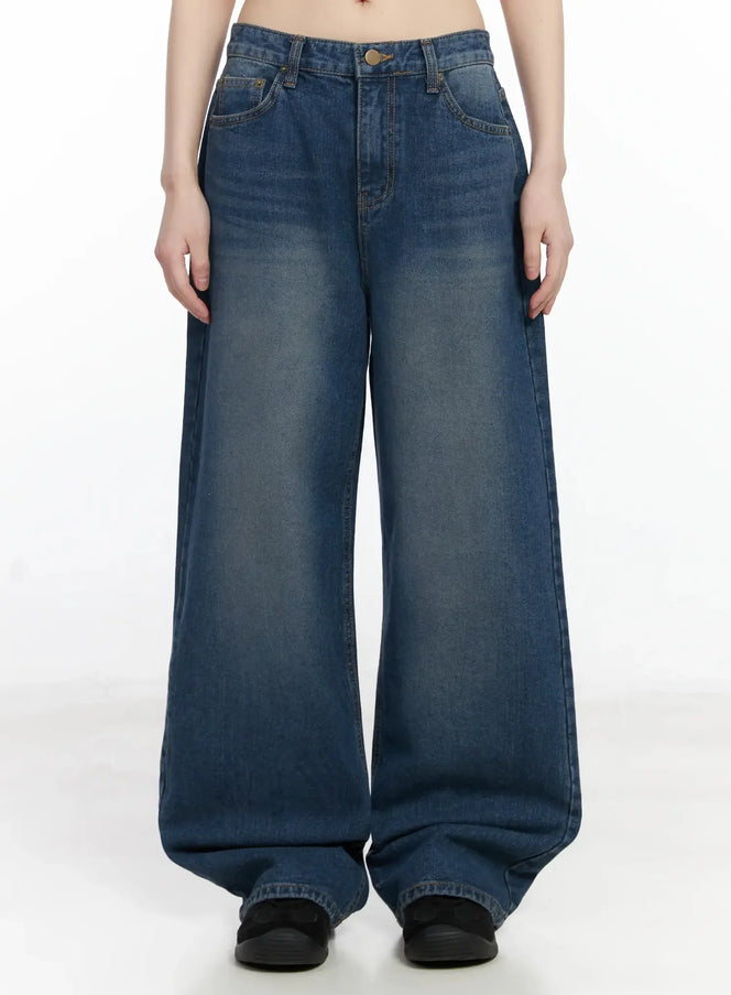 annika-low-rise-baggy-jeans-f517 / Blue