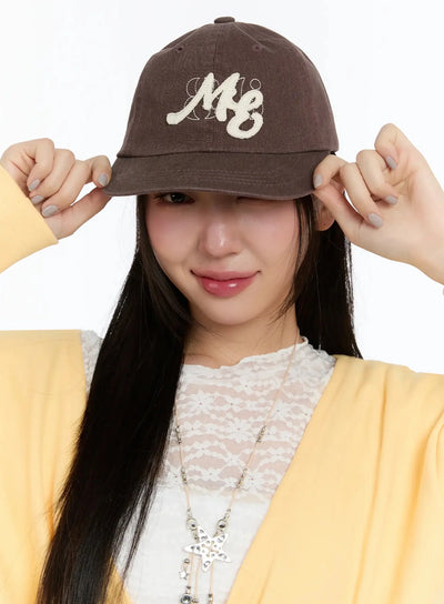 stitched-embroidered-cap-im509 / Brown
