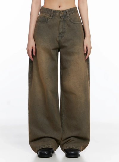 str-mirren-brown-washed-baggy-jeans-is525 / Brown