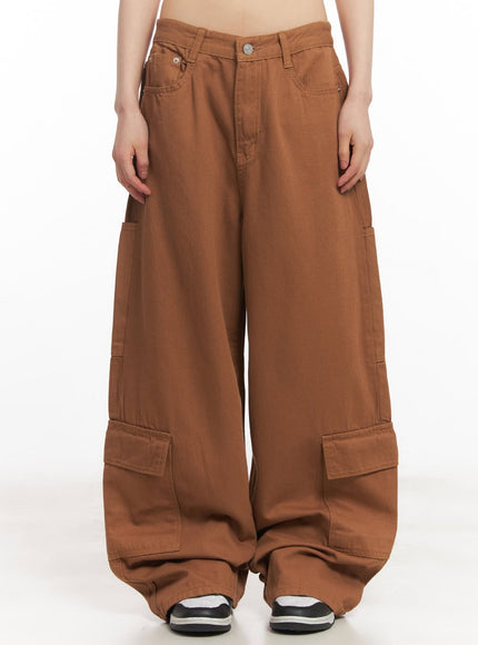 relaxed-fit-cargo-pants-ca523 / Dark beige