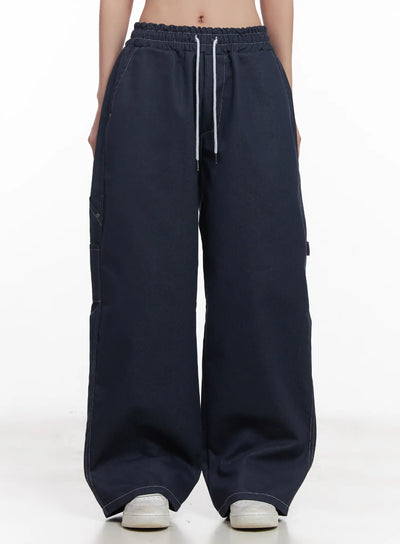 gawon-carpenter-wide-leg-jeans-cu517 / Dark blue