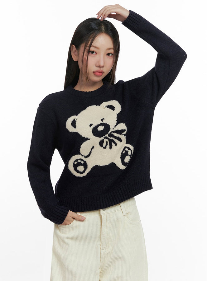 cozy-long-sleeve-sweater-in415 / Dark blue