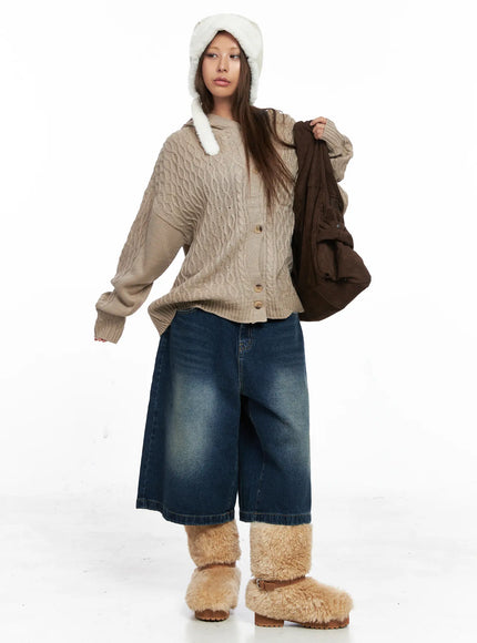noah-wide-leg-washed-jorts-co510 / Dark blue