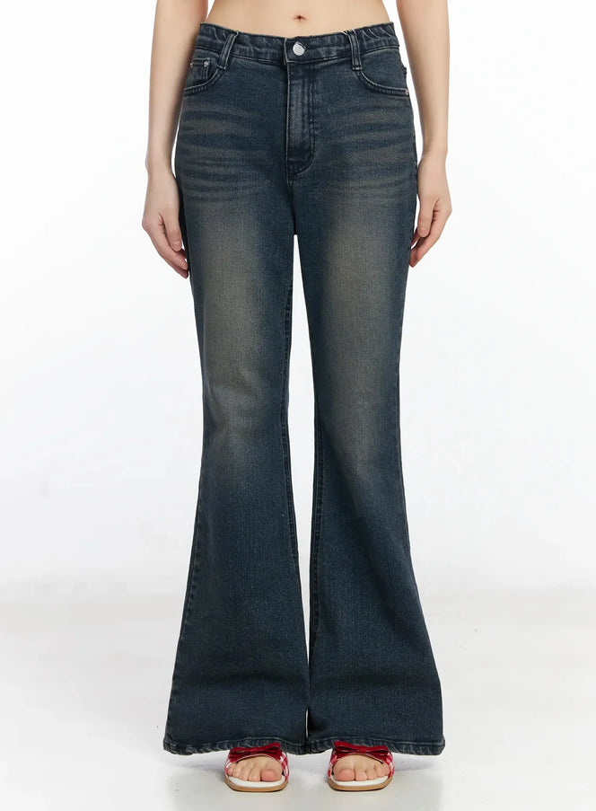jimena-vintage-bootcut-flared-jeans-f517 / Dark blue