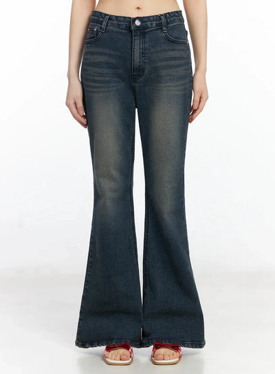 jimena-vintage-bootcut-flared-jeans-f517 / Dark blue