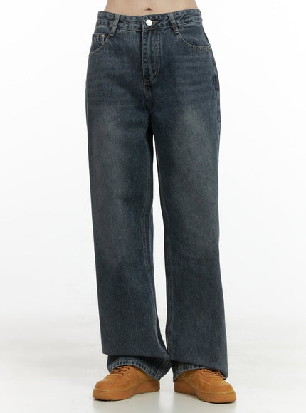 sassy-dark-denim-wide-leg-jeans-oo401 / Dark blue