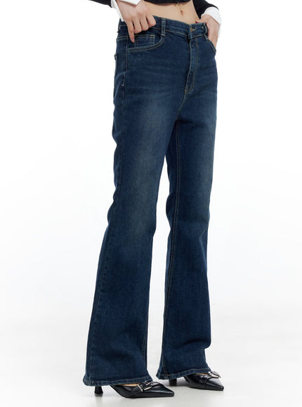 clea-elastic-flare-dark-denim-jeans-co425 / Dark blue