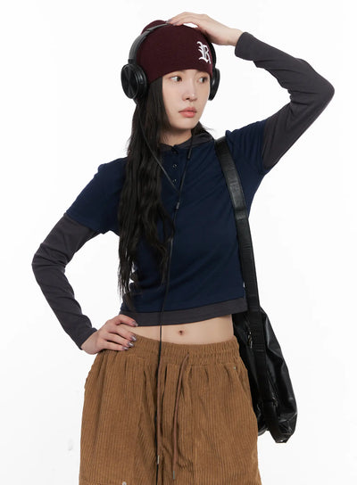 layered-colorblock-hooded-long-sleeve-cn512 / Dark blue